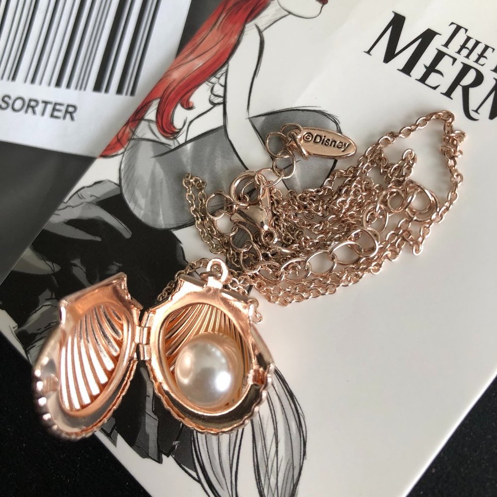 Her Universe Disney The Little Mermaid Ariel Seashell Rose Gold Locket Necklace